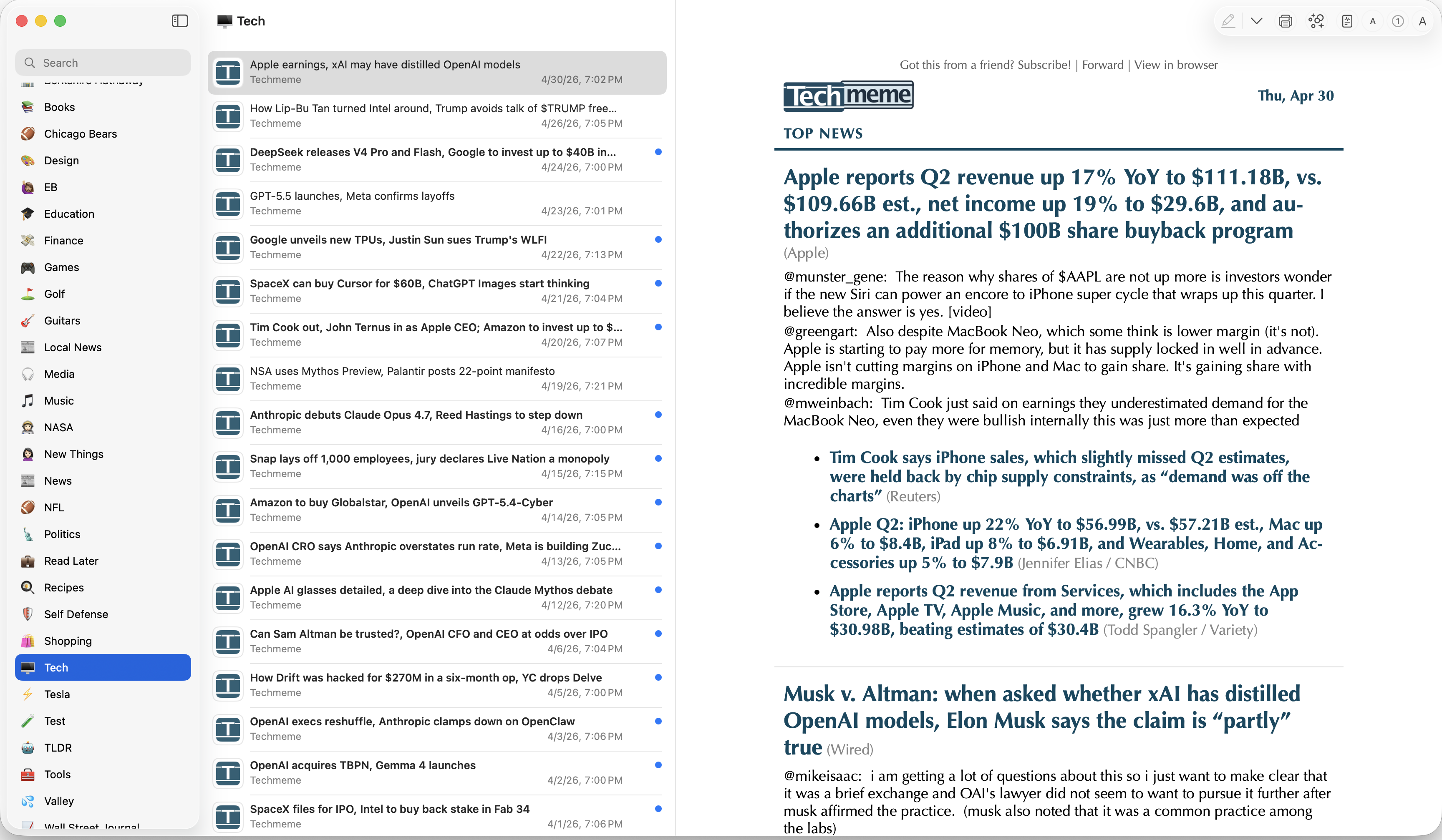 Letterboxx focused newsletter reader